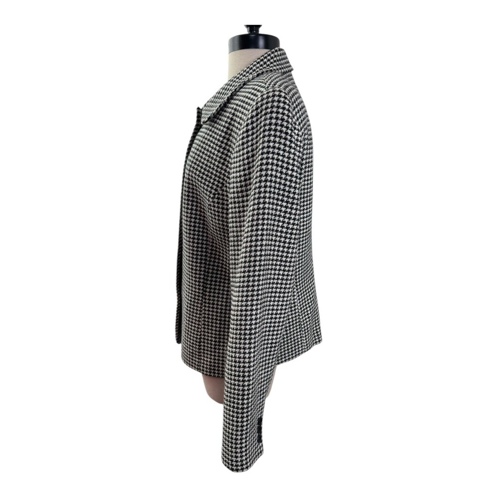 Talbots Classic Black and White Houndstooth Blazer - Picture 3 of 7
